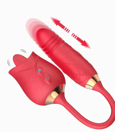 2 in 1 Rose Tongue Vibrator